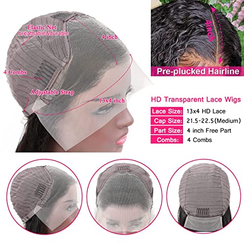 Crissel HD Curly Lace peruci din față perucă de păr uman pentru Femei negre Glueless transparent Brazilian Virgin Lace peruci