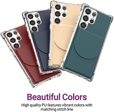 JUST4YOU pentru Samsung Galaxy S23 Ultra portofel caz cu Kickstand Card titularul protecție jeleu colțuri PU piele Flip telefon
