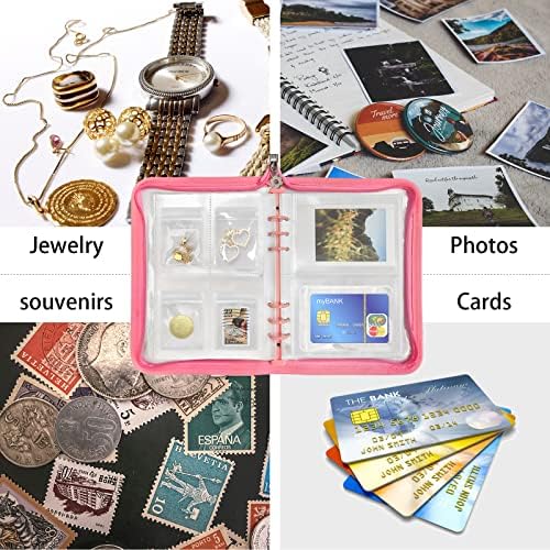 Carte de depozitare a bijuteriilor transparente, organizator de bijuterii de călătorii cu anti-oxidare portabilă buzunar de