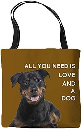 Tot ce ai nevoie este dragostea și o geantă pentru câini cu design de câine Rottie Rottweiler