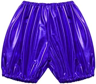 Easyforever Girls Shiny Shiny Metallic Shorts Kids Solid Elastic Talină Colanți pantaloni scurți Pantaloni fierbinți pentru