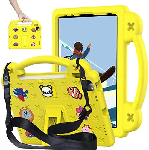 Carcasă cu o milion de șocuri compatibilă cu iPad Pro 11 inch, copertă pentru copii DIY cu suport pentru creion/mâner/stand/curea