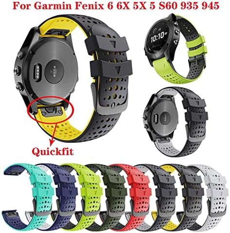ANKANG colorat Quickfit Watchband curea pentru Garmin Fenix 7 7x 5 5X 3 3 ore 945 Fenix 6 6x ceas silicon EasyFit încheietura Band 26 22mm curea
