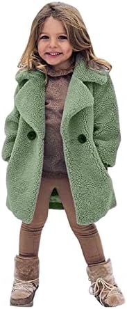 CQCYD mici fete mari Toddler iarna moale Sherpa Fleece haina haina gros Outwear tinuta Windproof jos jacheta