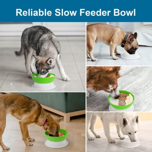 Dog Slow Feeder Bowl, 2in1 Slow Feeder Dog Bowls&Dog Water Bowl pentru câini mici/mijlocii, Slow Feeder pentru plictiseală