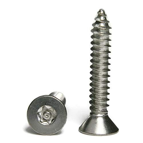 Torx w / Pin Tamper dovada de securitate plat cap foi de metal șuruburi 18-8 din oțel inoxidabil - 10 x 1 Cantitate-100
