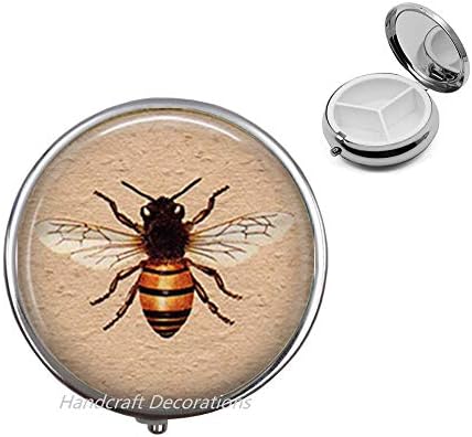 Honey Bee Pill Box-Bee Pill Box-Bee Pill Box-Bumble Bee Pill Box Bee Keeper Cadou Queen Bee Pill Box Bijuterii De Albine.F125