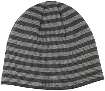 TOP pălării reversibile iarna tricot cu dungi fără manșetă craniu Cap Beanie