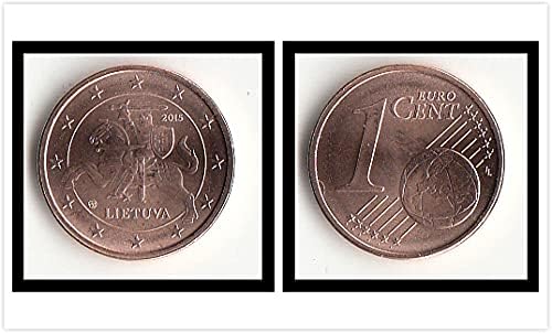 Noua Lituania europeană 1 Monedă europeană 2015 Versiunea monedelor străine comemorative