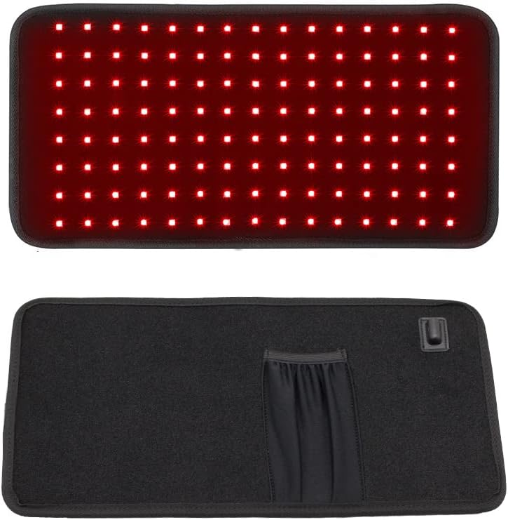 Yofalo 660nm LED lumină roșie și 850nm lângă infraroșu dispozitive de terapie cu lumină tampoane mari Wrap Wearable pentru