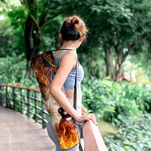 Yoga Mat Bag, muzica Concert rock chitara muzician Exercitarea Yoga Mat Carrier Full-Zip Yoga Mat Carry Bag cu curea reglabila