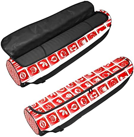 RATGDN Yoga Mat Bag, cadou de Crăciun model exercițiu Yoga mat Carrier Full-Zip Yoga Mat Carry Bag cu curea reglabilă pentru
