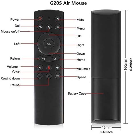 Dupad Story G20s Voice Telecocovery, 2,4G Control vocal Wireless Sensionare Air Mouse de la distanță cu învățare IR pentru