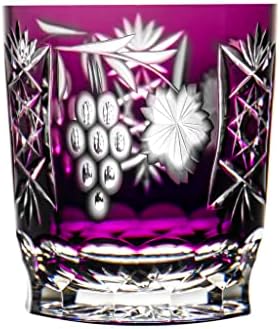 Ajka Marsala Ametist Purple plumb Cased Crystal Old Fashioned whisky Tumbler 13.2 oz-unitate unică