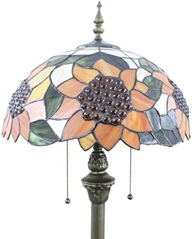 Lăta de floarea-soarelui de 16 inci Stil pastoral European Elegant Lux Lux creativ la Lampă de sticlă realizată manual de sticlă