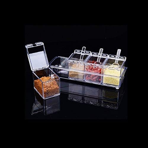 Uxzdx transparent cutii de condimentare cutii de bucătărie cutii de depozitare ， condimente condimentare borcan zahăr sare