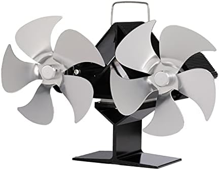 Gayouny Mouted Dual Head 10 Căldură Alimentat Aragaz Fan Jurnal Lemn Arzător Eco Friendly Liniștită Ventilator Acasă Eficient