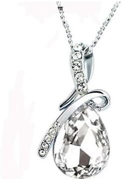 phitakshop Femei Moda argint lanț cristal stras pandantiv colier bijuterii cadou