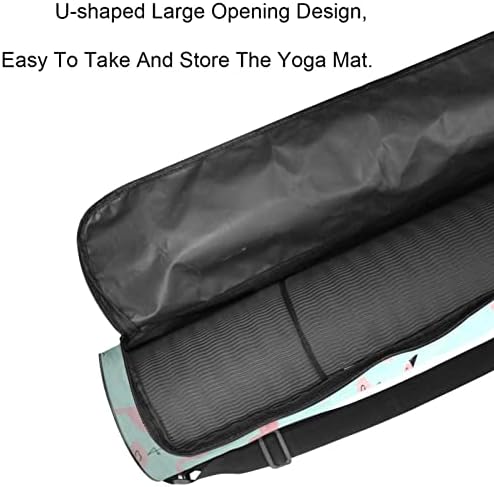 Yoga Mat Bag, Rainbow Elephants exercițiu Yoga mat Carrier Full-Zip Yoga Mat Carry Bag cu curea reglabilă pentru femei bărbați