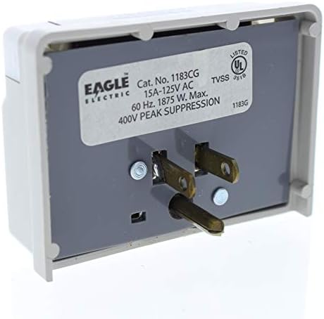 Eagle Surge Supressor Computer Grey 3-1 Adaptor complet de protecție 15A 125V 1183CG-K