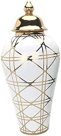 Koaius Oriental Ceramic Jar Jar Vase Porțelan Jar pentru casă decorațiune pentru masă Piesa centrală Aranjament floral pentru