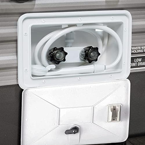 Robinet de duș Excelfu RV, înlocuitor robinet de duș pentru camper, de 4 RV Valve Diverter cu butoane acrilice afumate dual