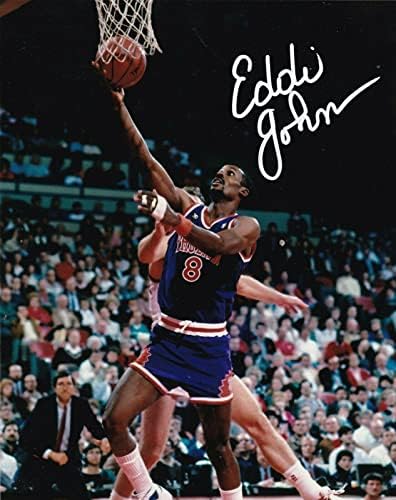 Eddie Johnson Phoenix Suns Action Semnat 8x10 Foto - Fotografii NBA autografate