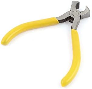 X-Dree Yellow Non-SLI_P PVC PVC acoperit cu sârmă de mână Handgrip Cutter de tăiere a capătului 4 (Alicates de Corte de Extredo del Cortador de Alambre Recuubierto de Pvc Antideslizante Amarillo 4 ''