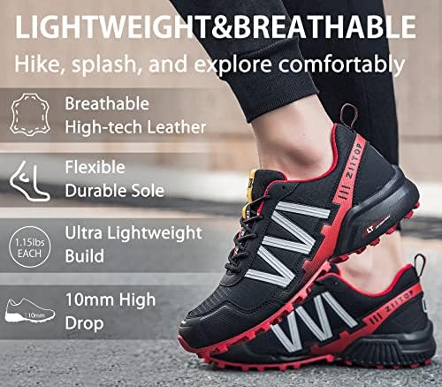 Pantofi de alergare pentru bărbați, pantofi de drumeție impermeabili, amortizând adidași de mers pe jos, toate terenurile de