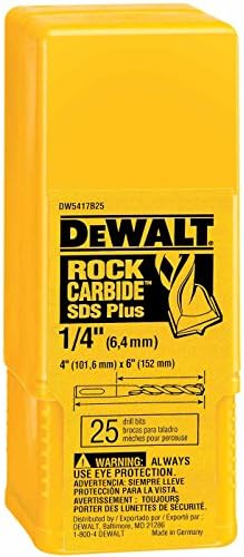 DEWALT DW5417B25 1/4 x 4 x 6 Rock CarbideTM SDS + ciocan Bit
