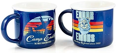 Star Wars Camp Endor Endor Retro Style | Ewok Forest Camp of Endor Cups | Set de 2 căni ceramice