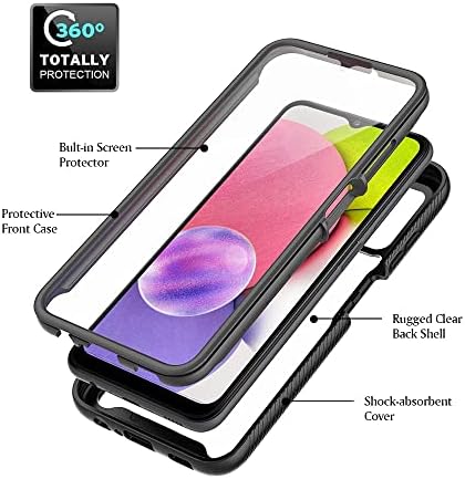 Capacul carcasei telefonului Carcasă completă de protecție compatibilă cu Samsung Galaxy A03S 166mm Hard PC+Silicon moale TPU