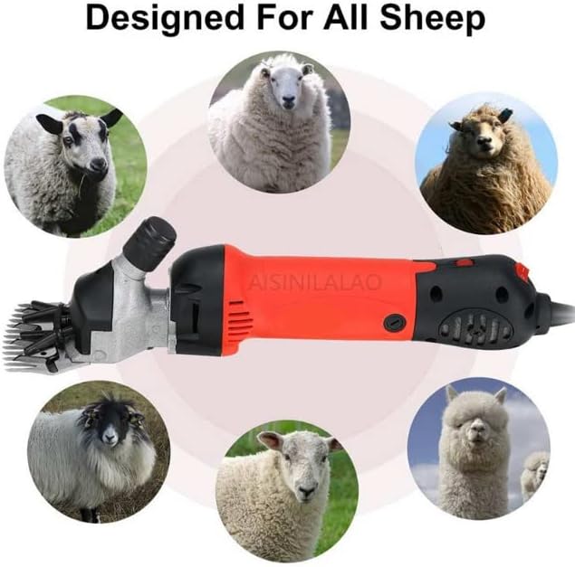 AISINILALAO 6 trepte de viteză mașină electrică de forfecare a oilor de capră,690w 220v 13 dinți-tăietor de foarfece agricole