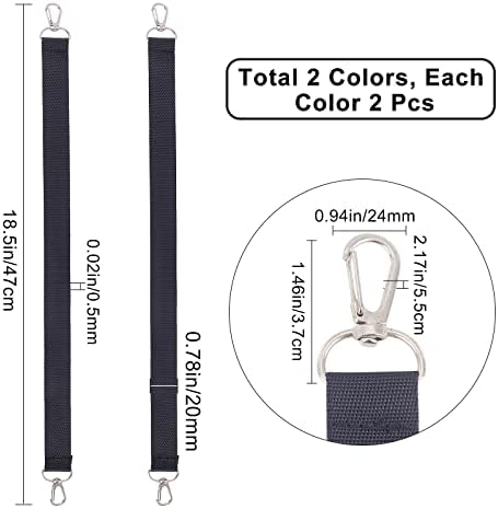 Gorgecraft 4pcs 2 culori curea cu bandă electrică curea de nylon curea cu cârlige pivotante frânghii fire de stocare bandă