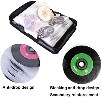 alavisxf xx cd caz, 160 capacitate nailon DVD caz Protector cd caz titularul portabil Disc stocare Organizator sac pentru masina