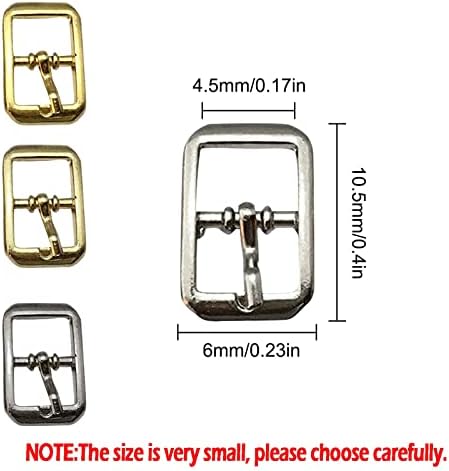 Yoxebo mini role de metal catarame pentru fabricarea păpușilor, 40 pcs cusut mini catarame cu un singur pin buton ambiant accesorii