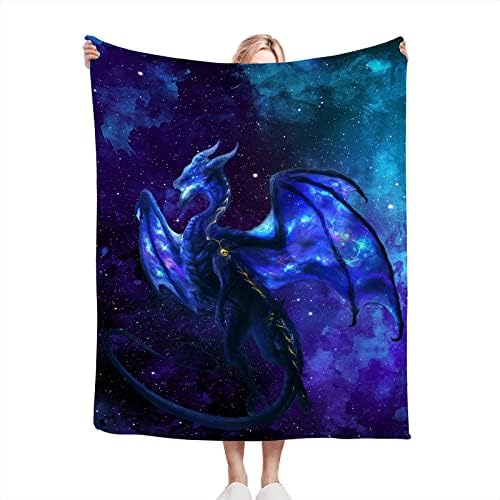Tijuboni Dragon Blanket pentru băieți bărbați Dragon Spațiu Aruncă Pătură pentru copii Adulți Ultra Moale Cozy Fleece Pătură