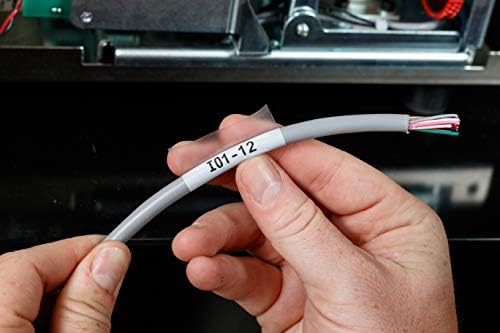 Brady authentic self-Laminating Wire Wrap pentru panouri de Control și electrice, etichetare cablu Datacom, negru pe alb-pentru
