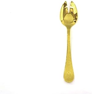 Mepra AZB1097CB1123 furculiță de servire a salatei Casablanca Oro, [pachet de 24], 25,09 cm, finisaj auriu lustruit, Veselă