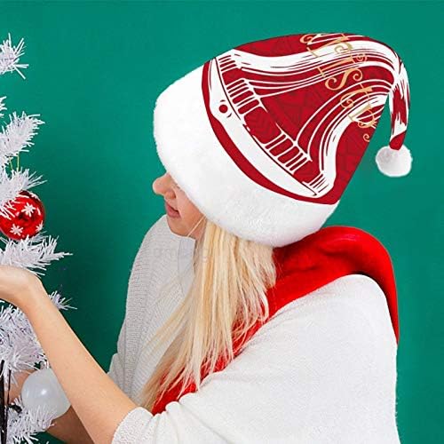 Pălărie de Crăciun Moș Crăciun, Crăciun roșu Papion mare pălărie de Vacanță de Crăciun pentru adulți, pălării de Crăciun Unisex
