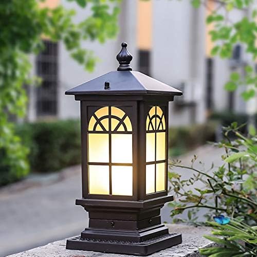 Lampă cu led escrocit pe coloană exterioară lampă de cap lampă de perete lampă de grădină ușă poștă lampă vilă lampă de curte