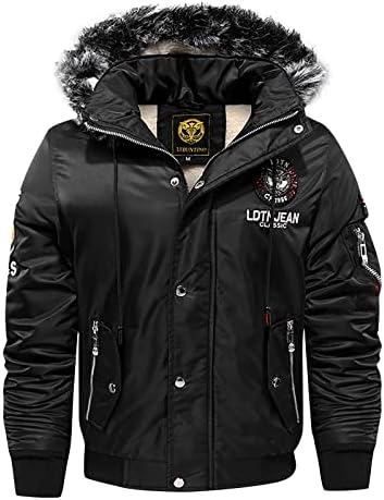ADSSDQ Plus Dimensiune jacheta barbati maneca lunga Casual Iarna în aer liber confortabil jacheta grea Grafic cald Hoodies