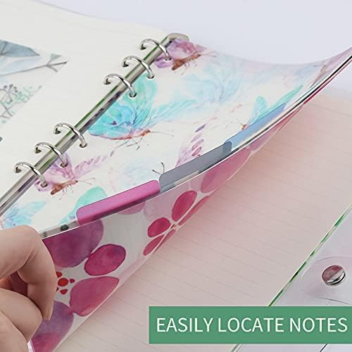 6pack florale Planificatorul liant separatoare 6-Tab A5 șase inel liant 6 gaura PVC separatoare pentru jurnal, Notebook, Planificator