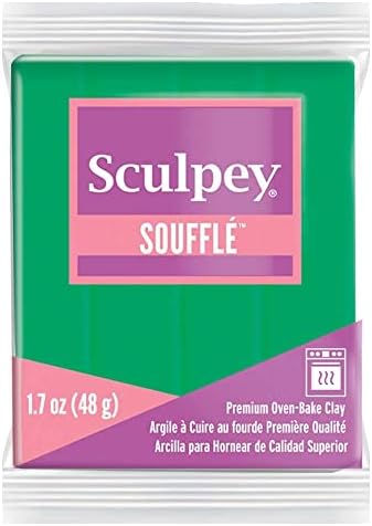 Sculpey souffl Polymer cuptor-lut de copt, verde trifoi, netoxic, 1,7 oz. bar, mare pentru a face bijuterii, vacanță, DIY,