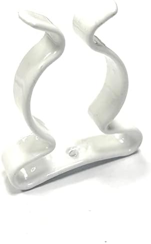 Onestopdiy 5 X Terry Tool Clipss alb din oțel de primăvară acoperită cu plastic. 16 mm nou