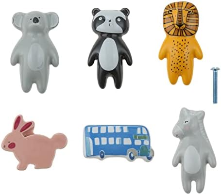 1 buc drăguț animale forma copii camera Knob Cartoon ceramice mâner copil dormitor usa cabinet sertar mobilier mânere -