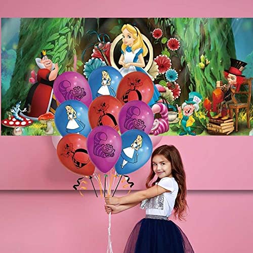 Alice în țara Minunilor ziua de nastere Party Consumabile decoratiuni tort Topper baloane favoruri fundal Banner Decor