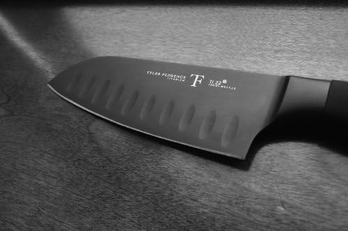 Tyler Florence Titanium 8-Inch pâine cuțit cu magnetice individuale Lemn Cuțit Bloc