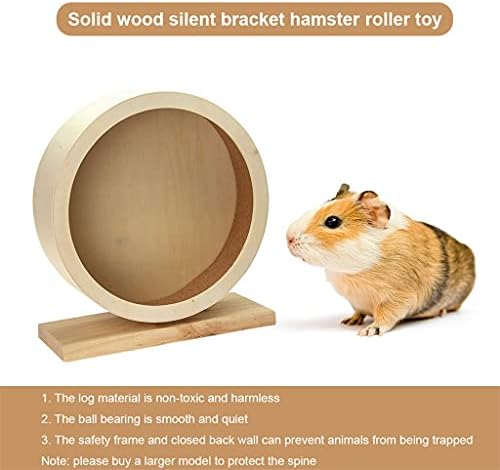 SCDCWW Hamster roată roată Wood Wood Running Toy Guinea Pig Gerbi Cage Rotator Șoareci Chinchillas hamster jucărie din lemn