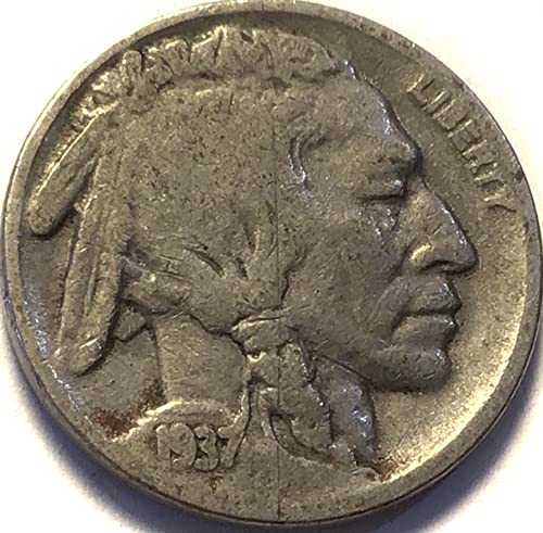 1937 Buffalo Nickel Detalii Foarte Bune